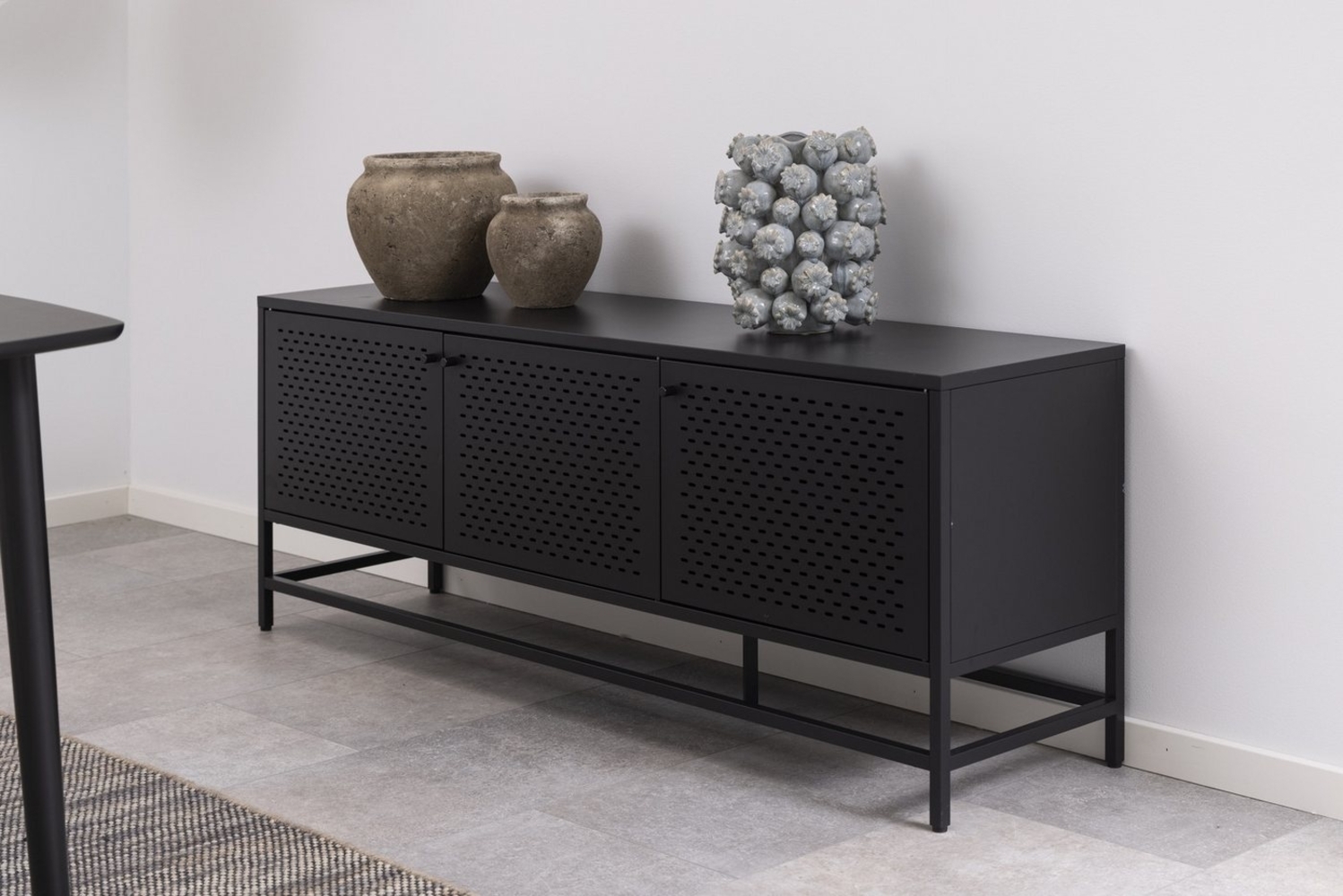 Newcastle Sideboard Kommode Konsolentisch Wohnzimmer Gästezimmer schwarz Bild 1