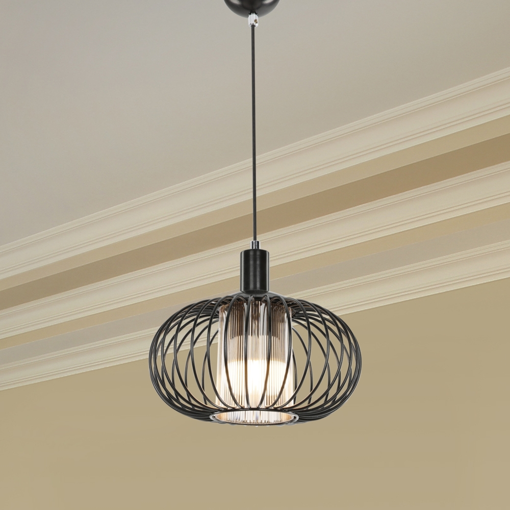Hängeleuchte Batley 24,5 x 29 cm 1-flammig Schwarz [lux. pro] Bild 1