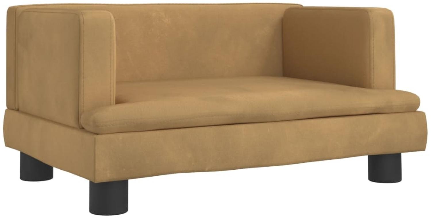 vidaXL Kindersofa Braun 60x40x30 cm Samt 3196322 Bild 1