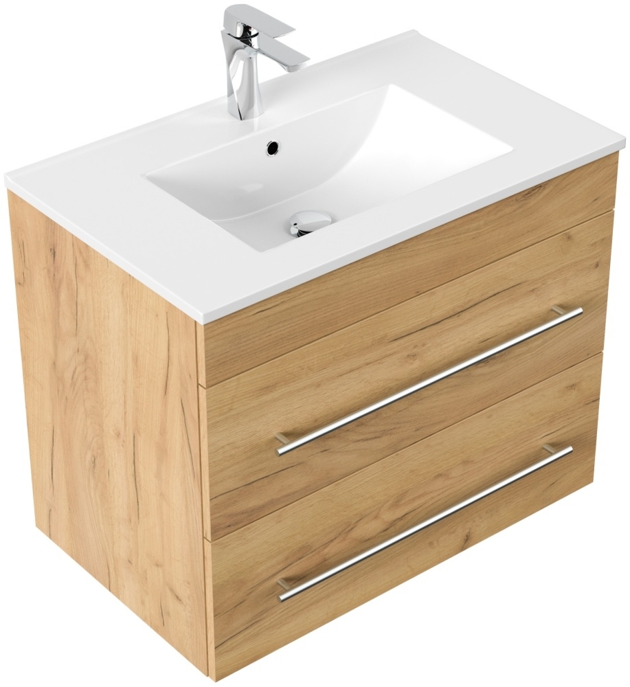 Badmöbel Casa Infinity 750 SoftClose eiche gold : Eiche Gold Bild 1