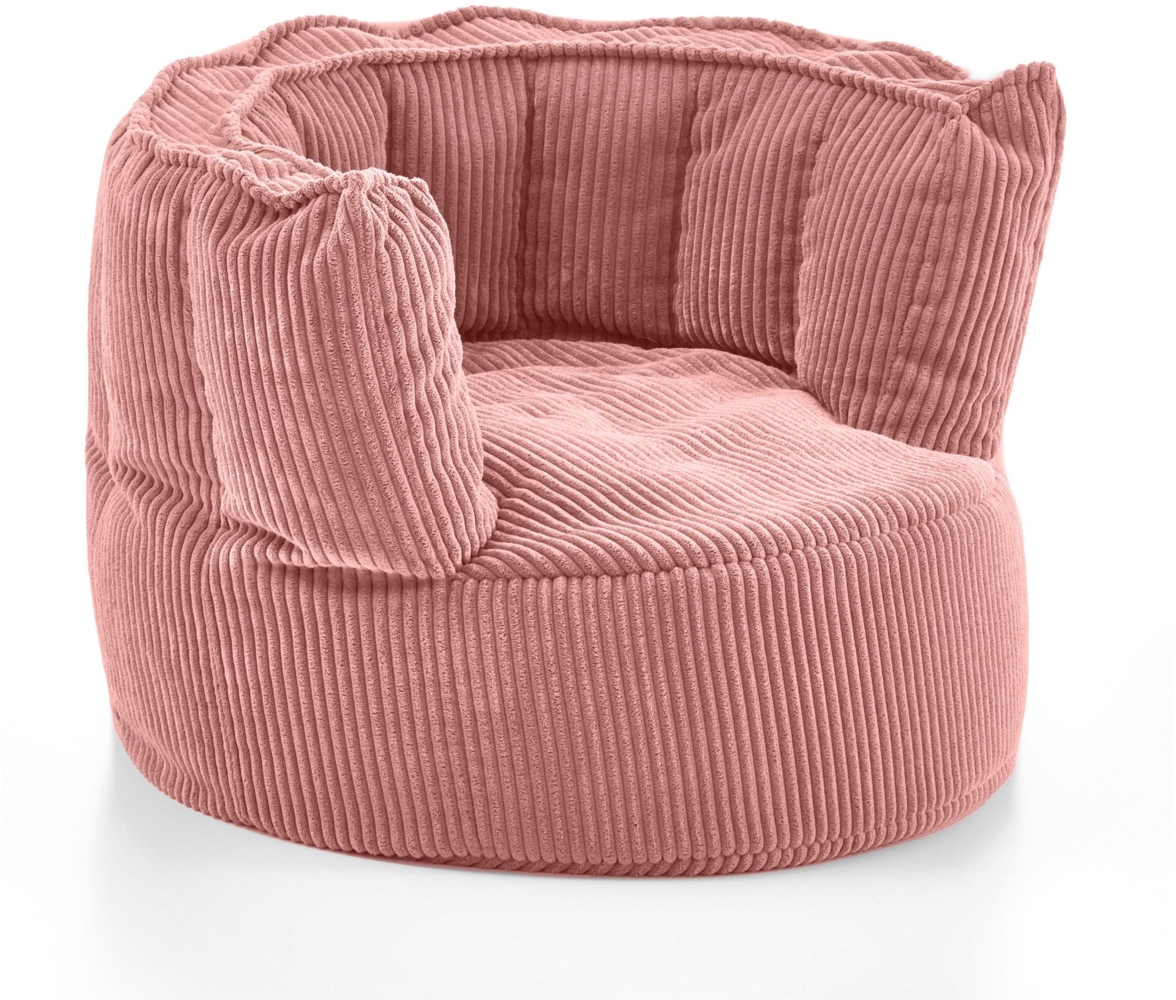 Snuggle Sitzsack klein rosa Cord - Sitzsack klein B/H/T: 72x55x72 cm Bild 1