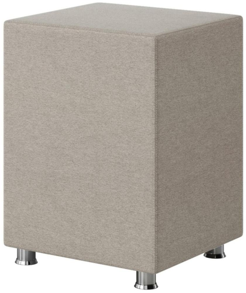 Nachttisch Hocker Kara Würfel Cube muddy 40x40x60 Webstoff Bild 1