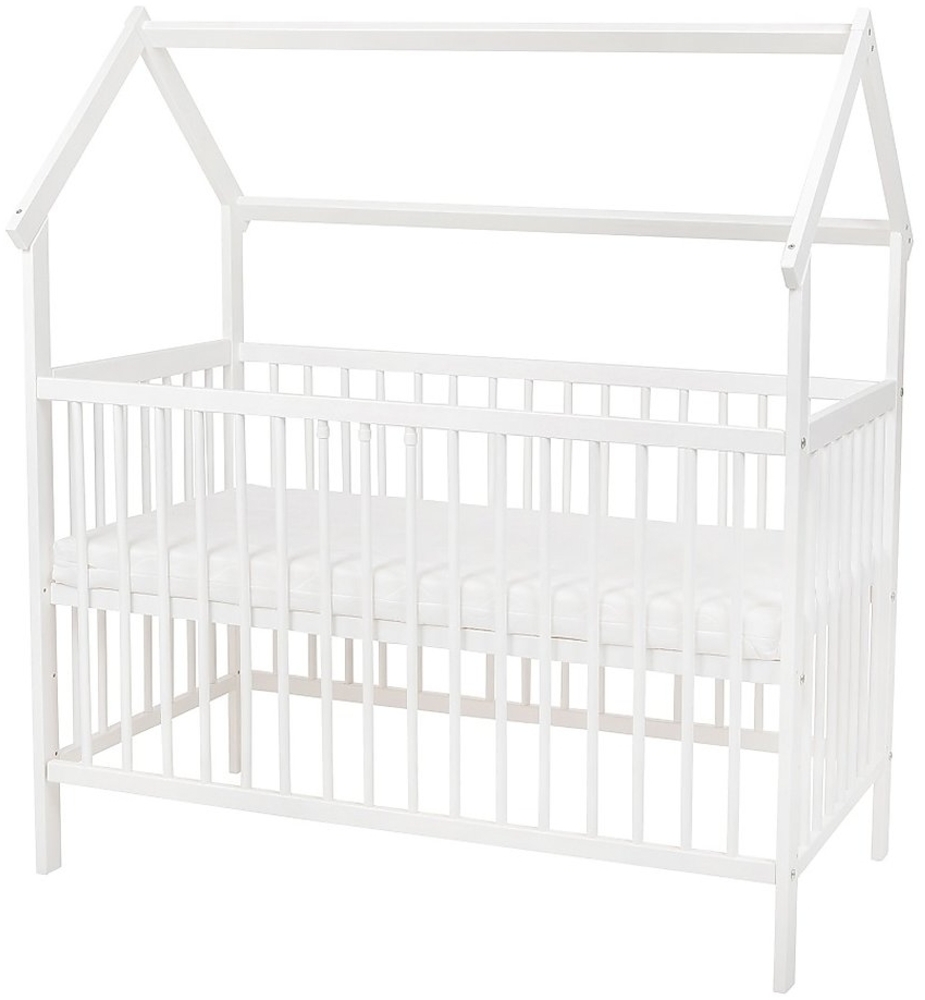 Harry Top Hausbett Farbe weiß Matratze Babybett Große 120x60 cm Bild 1