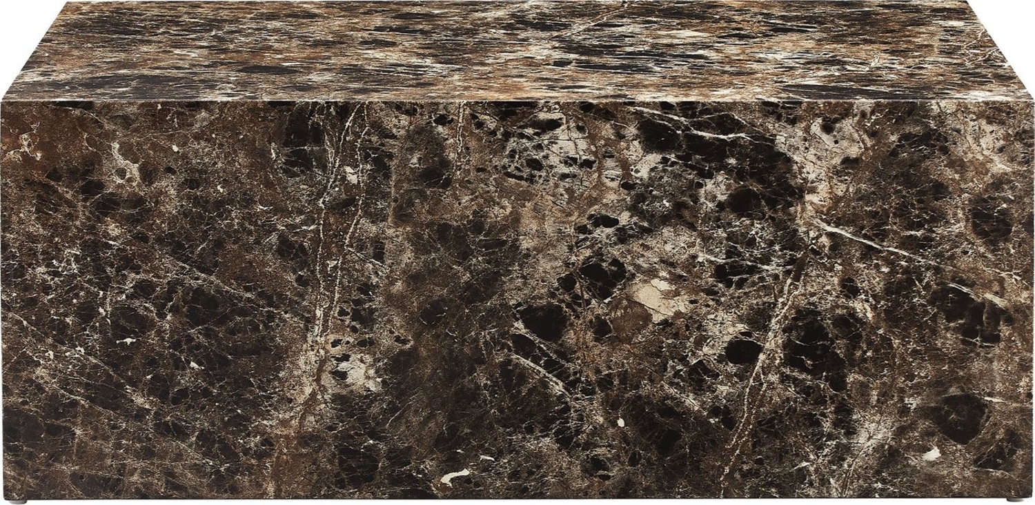 SalesFever Couchtisch Almeria Couchtisch: Stilvoller Beistelltisch 90/60 cm, rechteckig 90x60 cm, in Marmoroptik foliert Bild 1