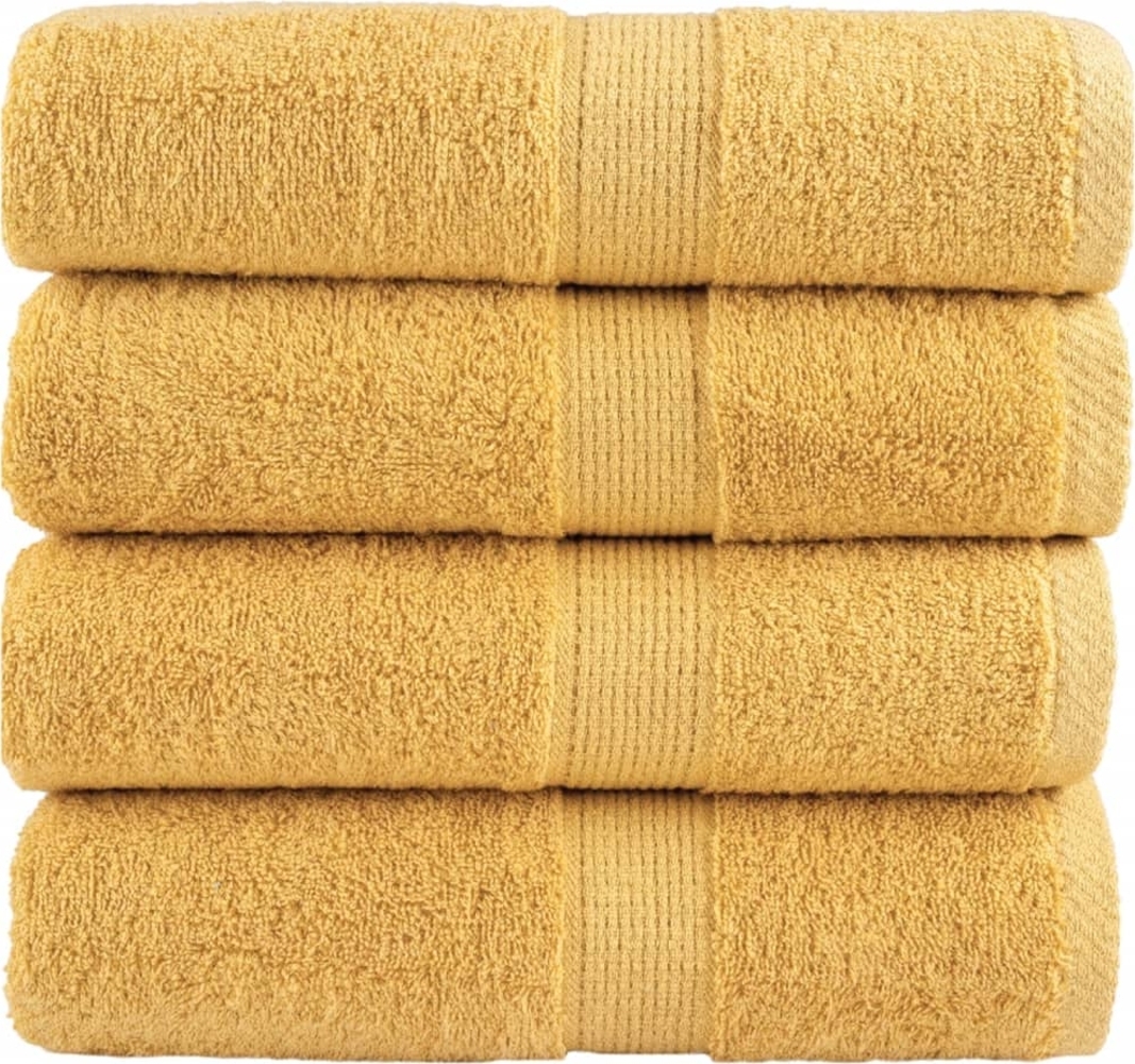 vidaXL Premium-Seiftücher SOLUND 4 Stk. Gold 30x30 cm 600 g/m² 137276 Bild 1