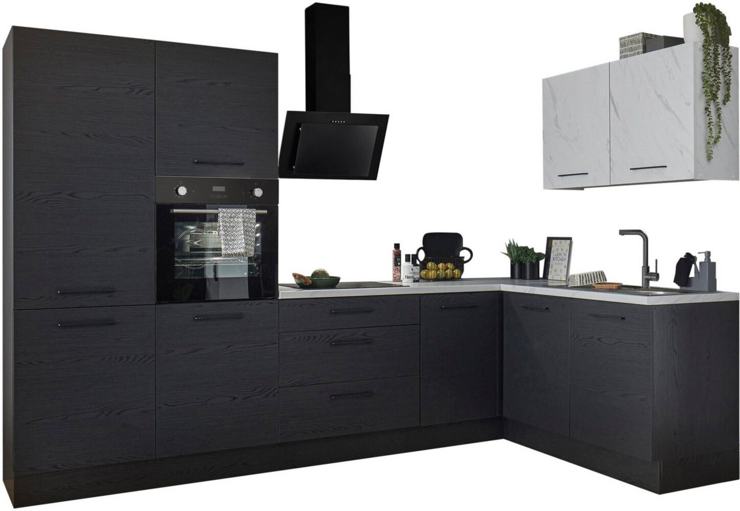 BASIC by Balculina Winkelküche Yorki, Stellmaße B/T 320x175/60 cm, wahlweise mit E-Geräten Bild 1