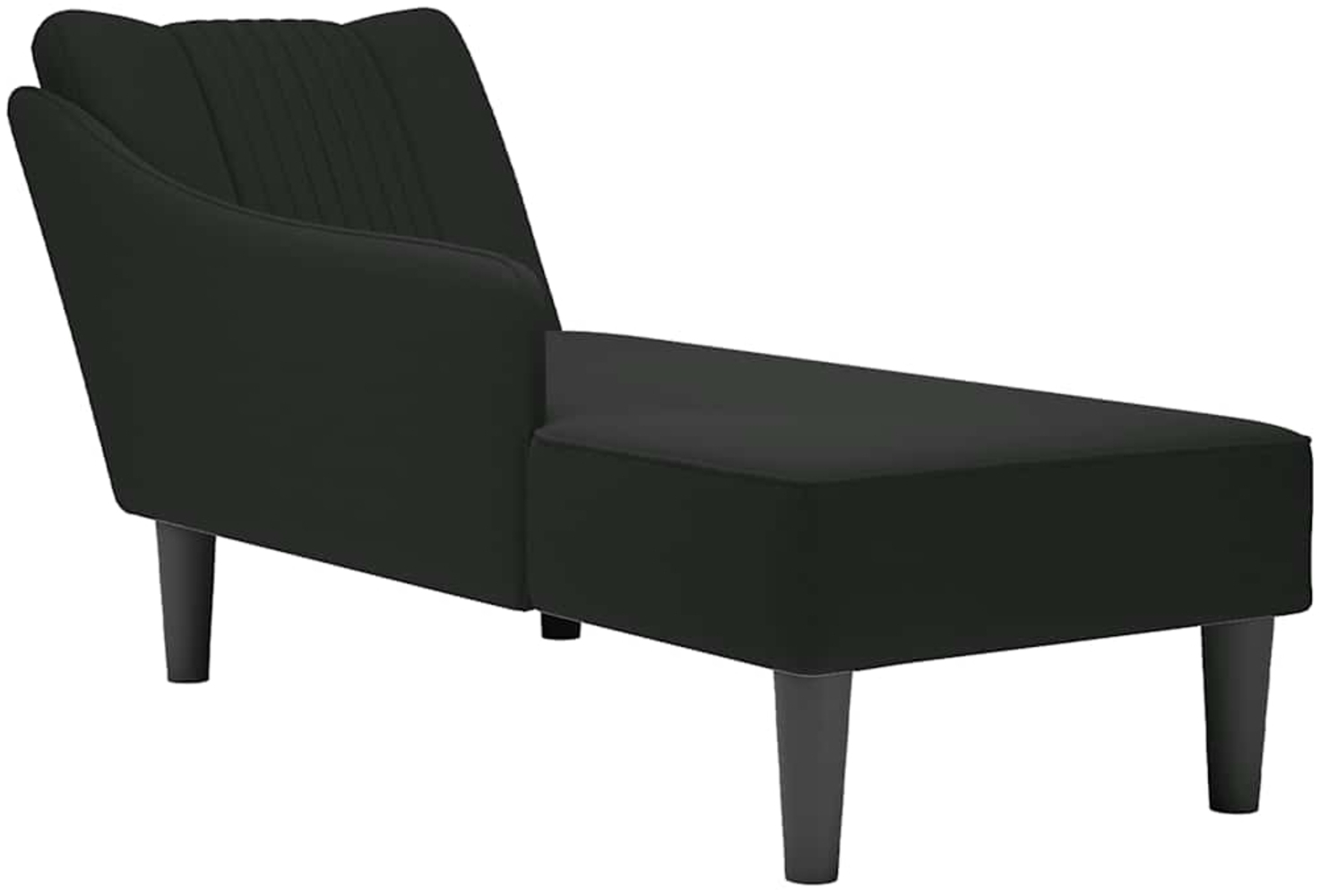 vidaXL Chaiselongue mit Rechter Armlehne Schwarz Samt 4009797 Bild 1