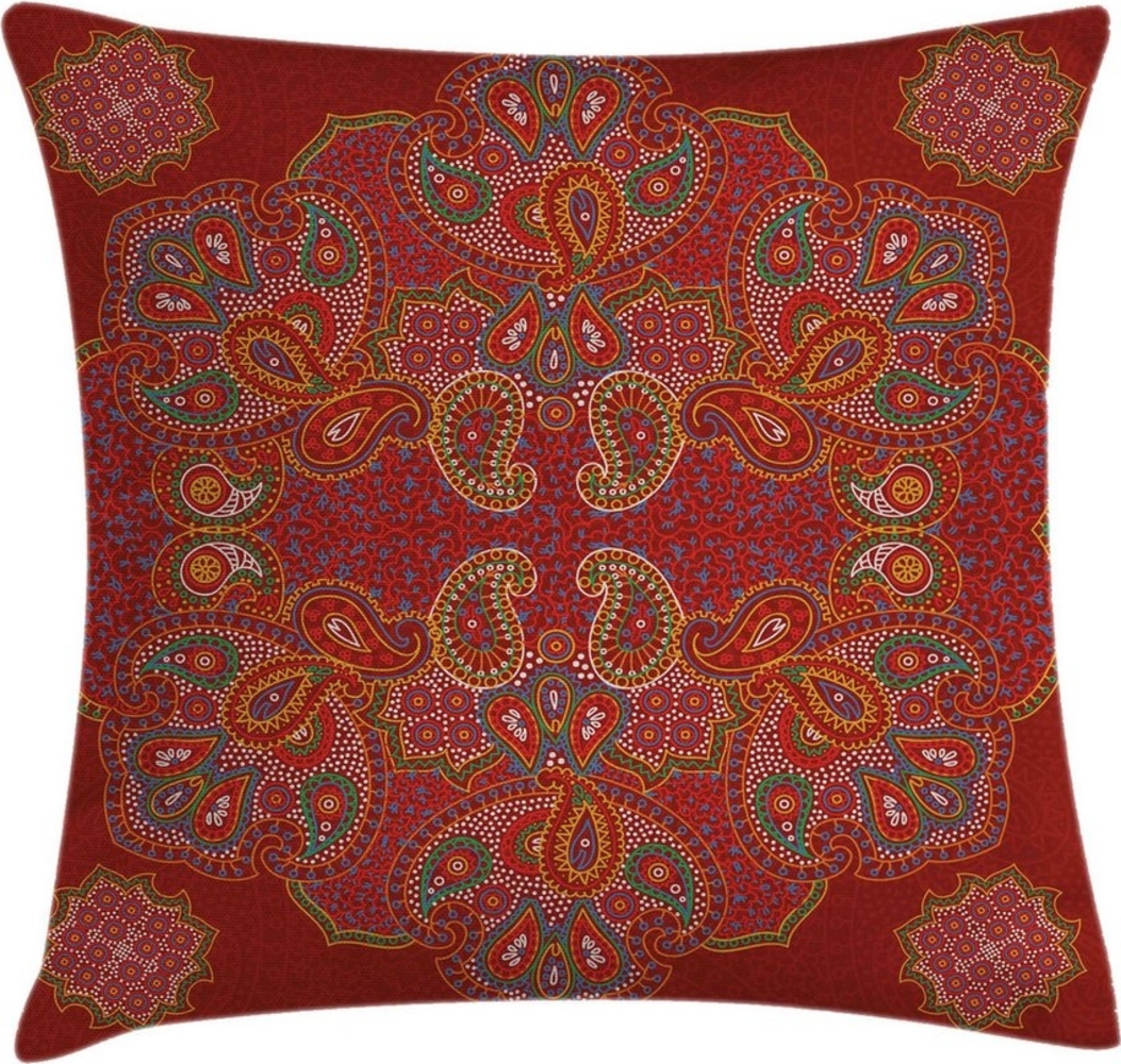 Abakuhaus Kissenbezüge Kissenhülle mit Farbfesten Klaren Farben Beidseitiger Druck, (1 Stück), Mandala Motiv Traditionelles Paisley Bild 1