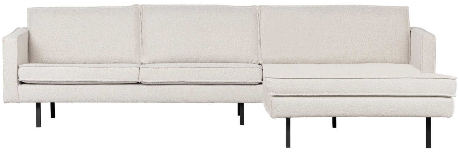 Chaiselongue Rodeo aus Boucle-Stoff Rechts, Natur Bild 1