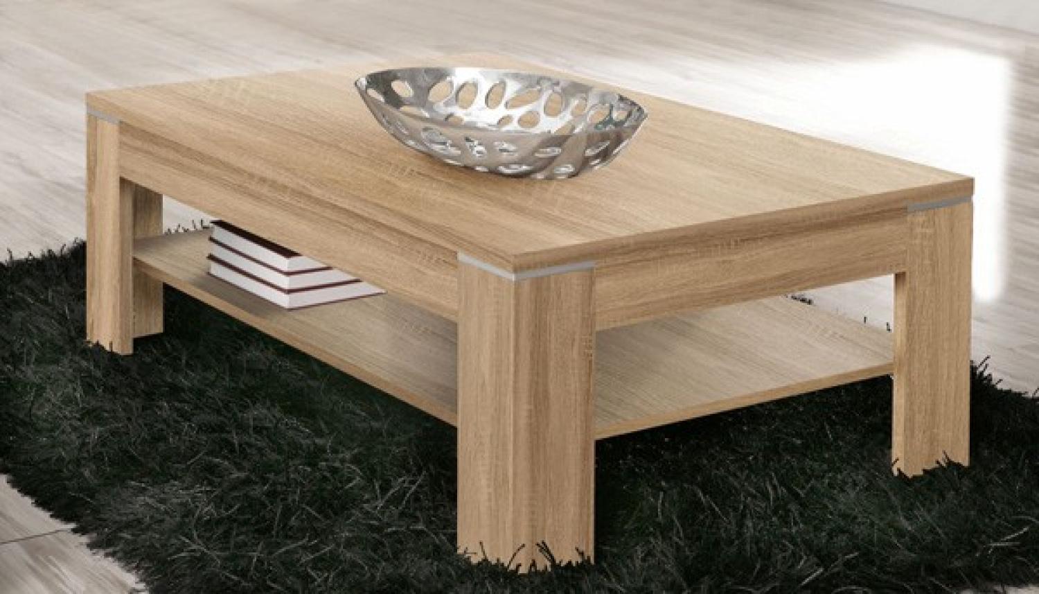 Couchtisch sonoma eiche 120x75cm rechteckig Wohnzimmertisch Modern Bild 1