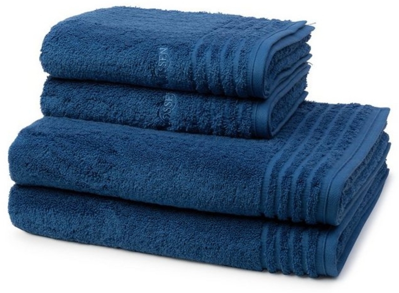 Vossen Vienna Style Supersoft 4 tlg. Frottier-Set - 2 X Handtuch (50 X 100cm), 2 X Duschtuch (67 X 140cm) - 620 g/m2 - Deep blue Bild 1