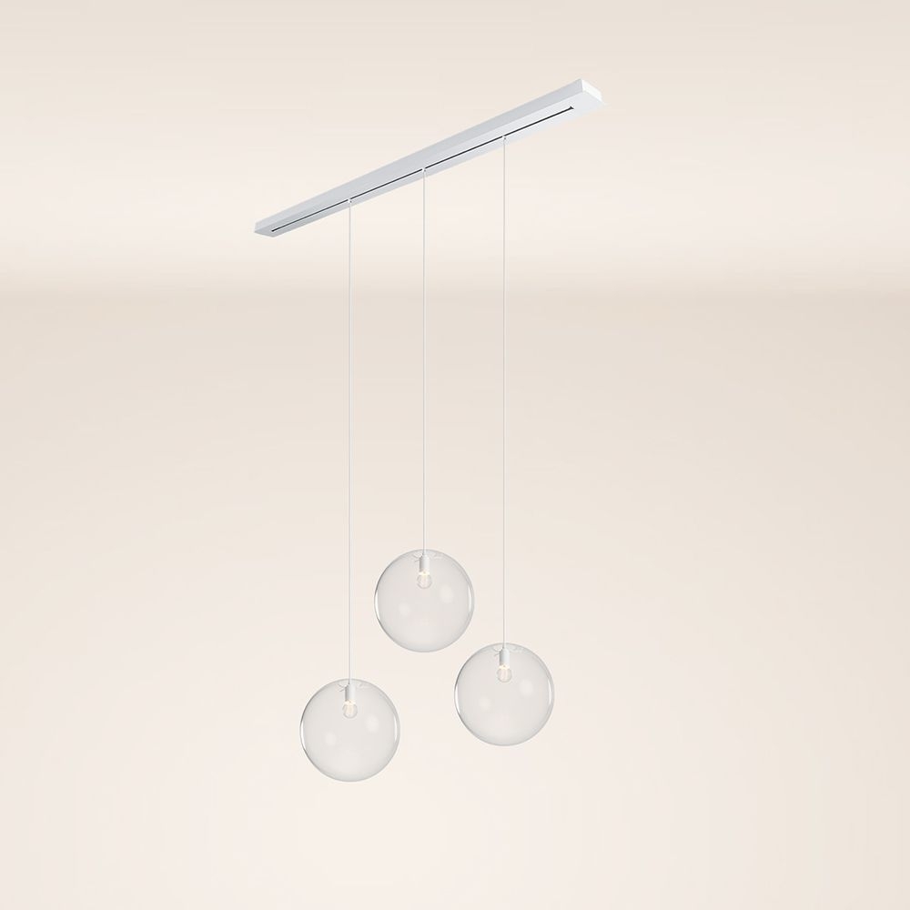 s.luce Orb Esstischleuchte 3-flammig 160cm Ø 3x40 Klar Bild 1