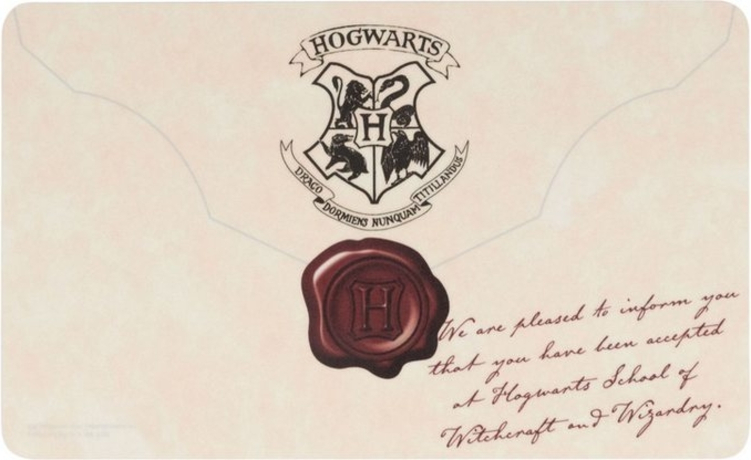 United Labels® Frühstücksbrett Harry Potter Brettchen Brief Hogwarts Aufnahmebrief Schneidebrettchen, Resopal Bild 1