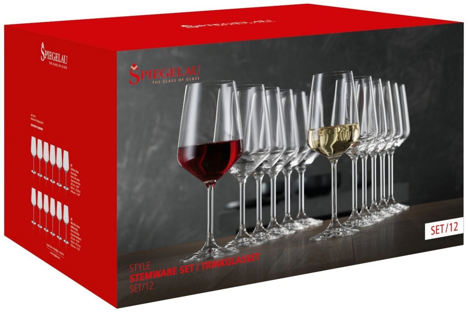 SPIEGELAU Weinglas Style Rot- und Weißweingläser 12er Set, Glas Bild 1