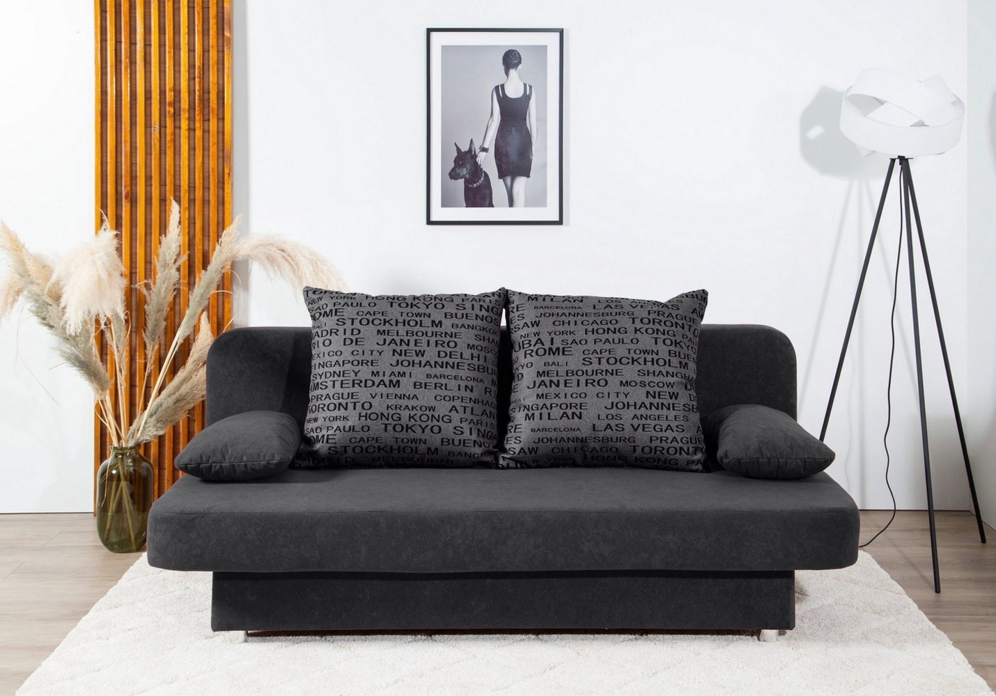 COLLECTION AB Schlafsofa Ulla inkl. Bettfunktion und Bettkasten, Schlafsofa,Bettfunktion,Bettkasten,inkl. Rückenkissen,Armlehnekissen Bild 1