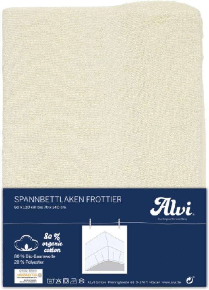 Alvi Spannbettlaken Frottee BIO-Baumwolle 70x140cm natur Bild 1