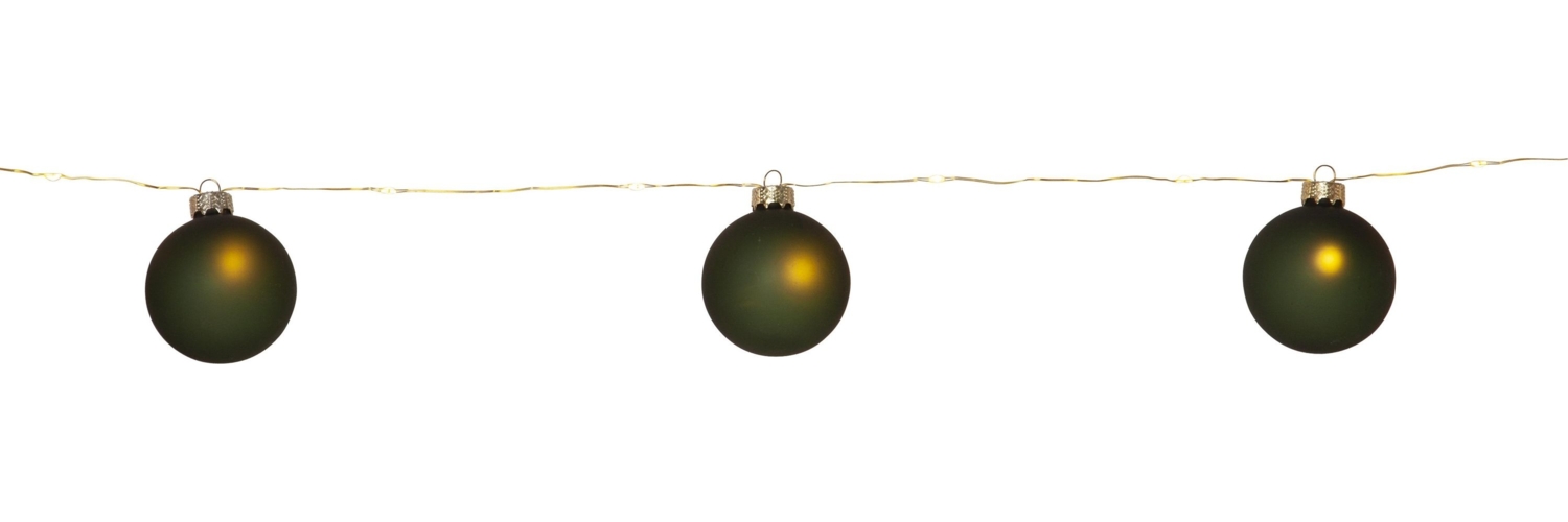 Lichterkette Bliss 8 Kugeln grün LED Timer L 160cm Bild 1