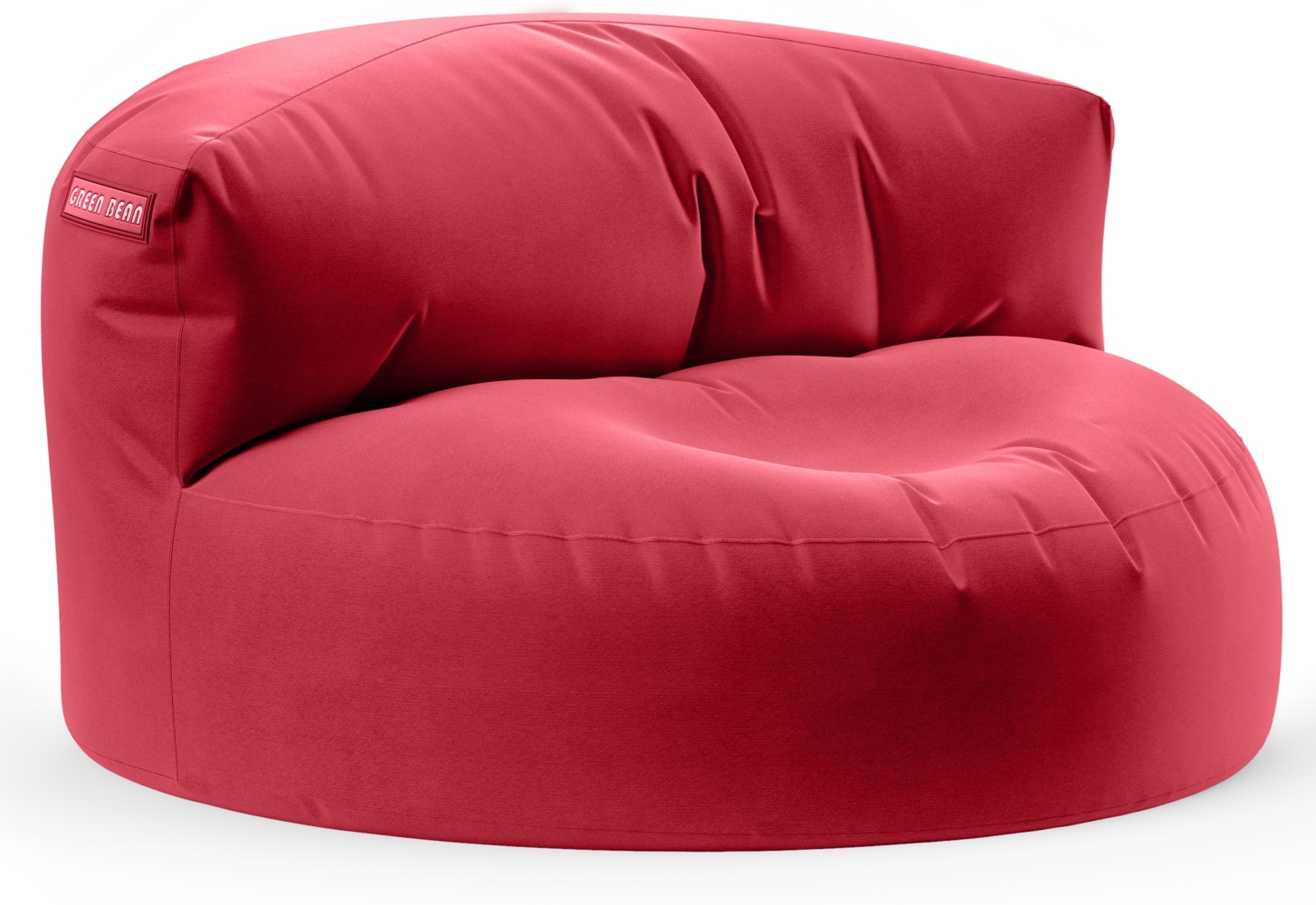 Green Bean® Sitzsack Sofa mit Füllmaterial - Lounge im Sitzsack-Design 90x50cm mit ergonomischer Rückenlehne & waschbarem Bezug - Indoor und Outdoor geeignet in Rot Bild 1