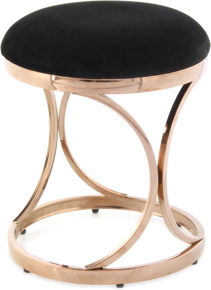Hocker Weyda 325 Schwarz / Roségold Bild 1