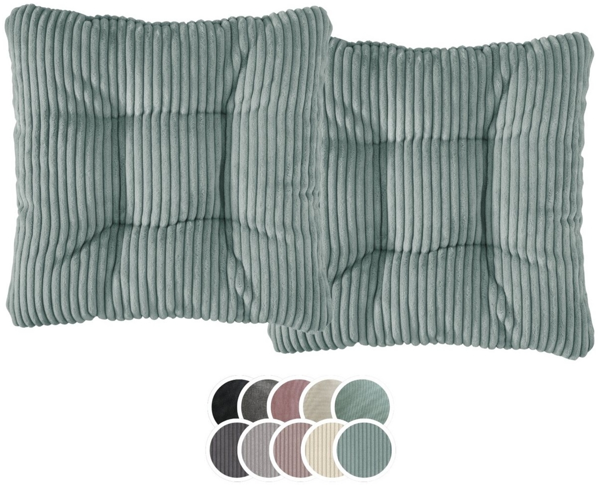 XDREAM Stuhlkissen Sitzkissen Set (2er & 4er) für Stühle und Bänke, robuste Polsterauflage für indoor und outdoor, 38x38x6 cm Bild 1