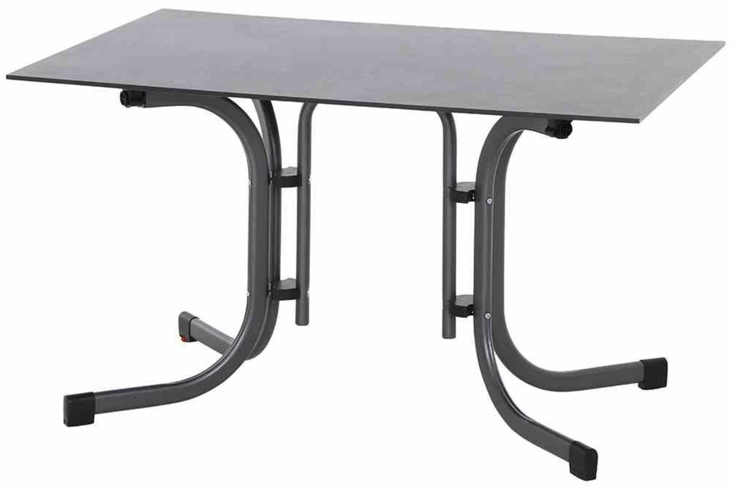 SIENA GARDEN Klapptisch Sola 120 x 80 cm anthrazit Gestell aus Stahl in matt anthrazit, Tischplatte aus HPL in dark stone Bild 1