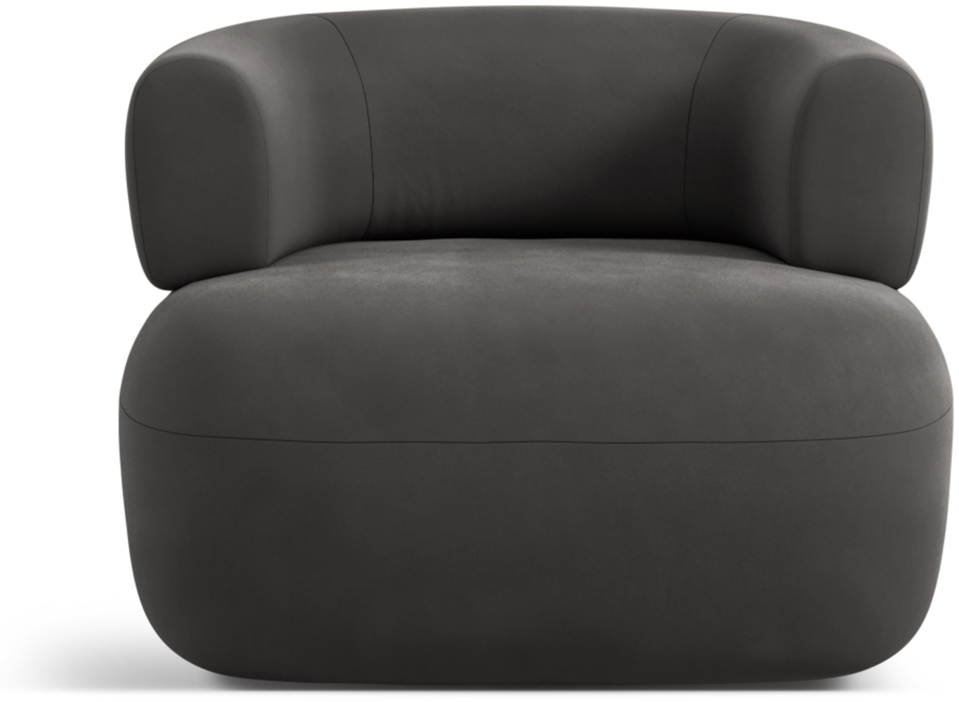 Micadoni Sessel Jenny Samt Salvador Dunkelgrau Bild 1