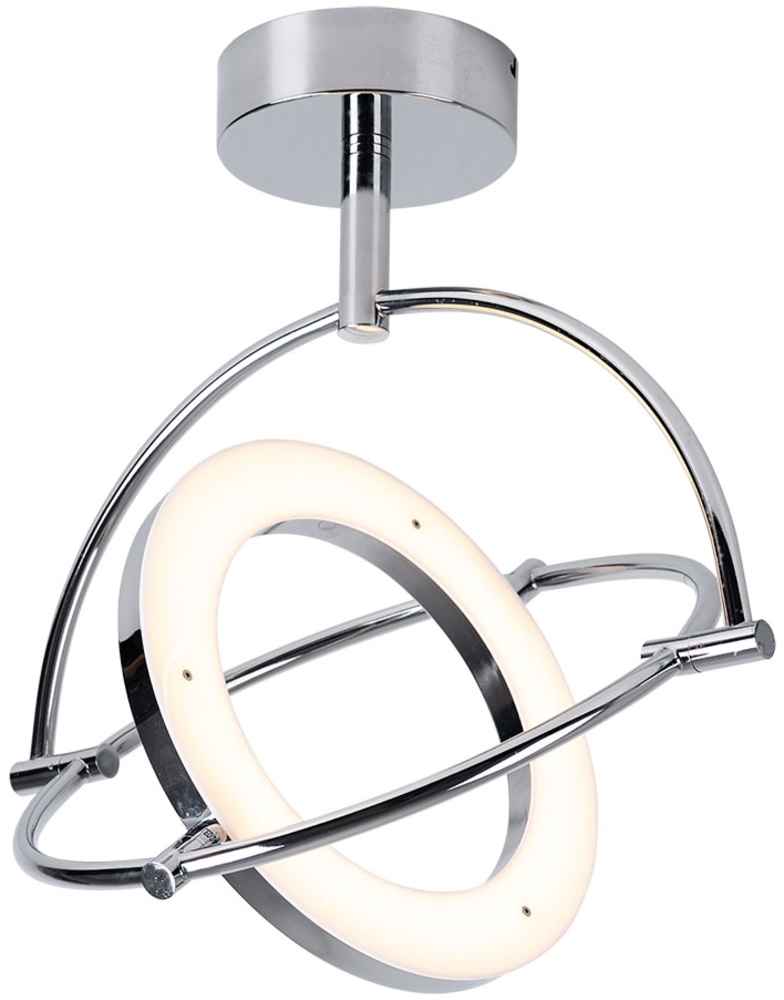 LED Deckenleuchte aus Chrom mit beweglichen Ringen Bild 1