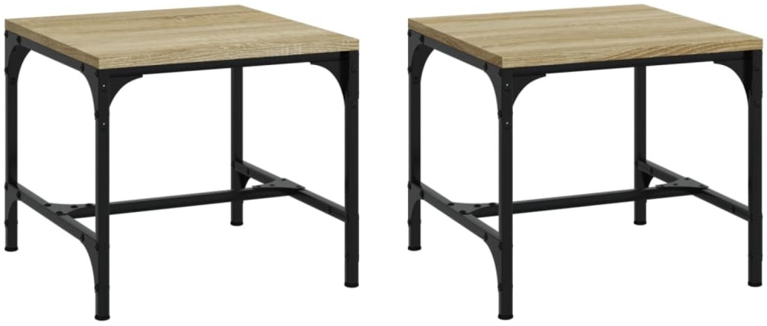 vidaXL Beistelltische 2 Stk. Sonoma-Eiche 40x40x35 cm Holzwerkstoff 819405 Bild 1