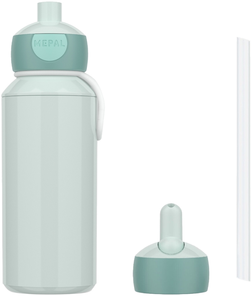 Mepal CAMPUS Pop-Up Trinkflasche Set mit Flip-Up Ersatzdeckel Cool Mint (2025) Bild 1