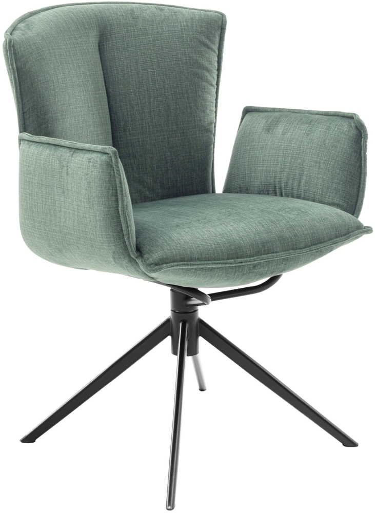 NALON 4-Fuß Stuhl - 2er Set - Pastellgrün / Mit Armlehnen Bild 1