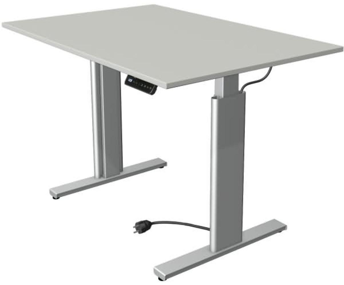 Kerkmann Schreibtisch Sitz-Stehtisch Move 3 silber 120x80x74-120cm elektr. höhenverstellbar lichtgrau Bild 1