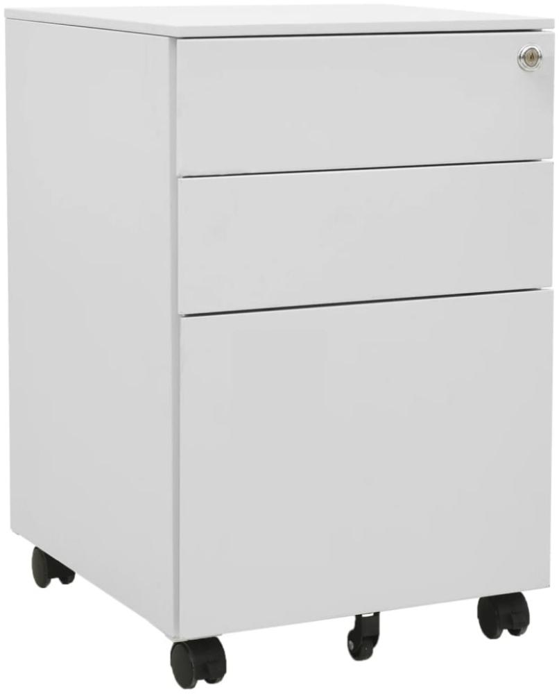 vidaXL Aktenschrank mit Rollen Hellgrau 39x45x60 cm Stahl 335979 Bild 1