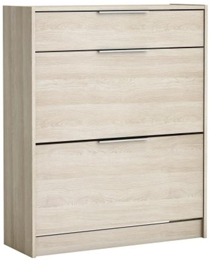 Schuhschrank >Space< in Shannon Eiche aus Holzwerkstoff - 83x101x29cm (BxHxT) Bild 1