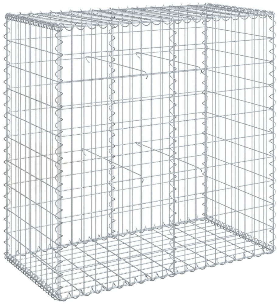 vidaXL Gabione mit Deckel 100x50x100 cm Verzinktes Eisen 3295142 Bild 1