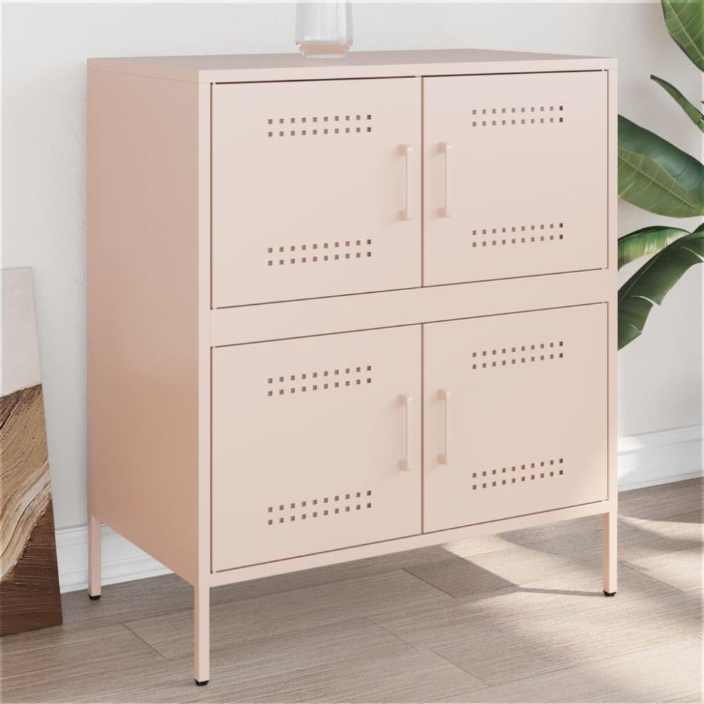 vidaXL Sideboard Rosa 68x39x79 cm Stahl 842953 Bild 1