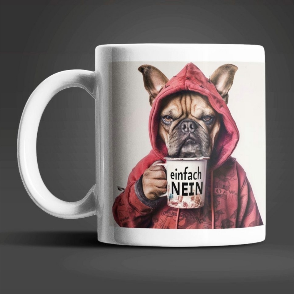 WS-Trend Tasse Hund Bulldogge witzige Keramik Kaffeetasse Teetasse, Keramik Bild 1