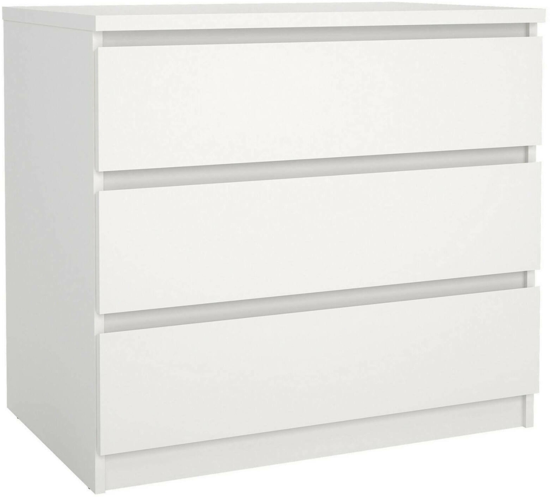 Dmora Kommode Artic, Mehrzweckkommode, Schlafzimmerkommode, Schrank mit Schubladen, 77x50 h70 cm, Weiß Bild 1