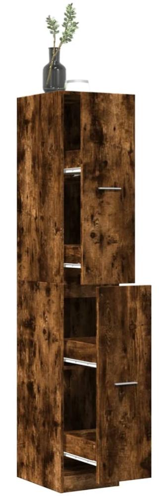 vidaXL Apothekerschrank Räuchereiche 30x41x174,5 cm Holzwerkstoff 3309631 Bild 1