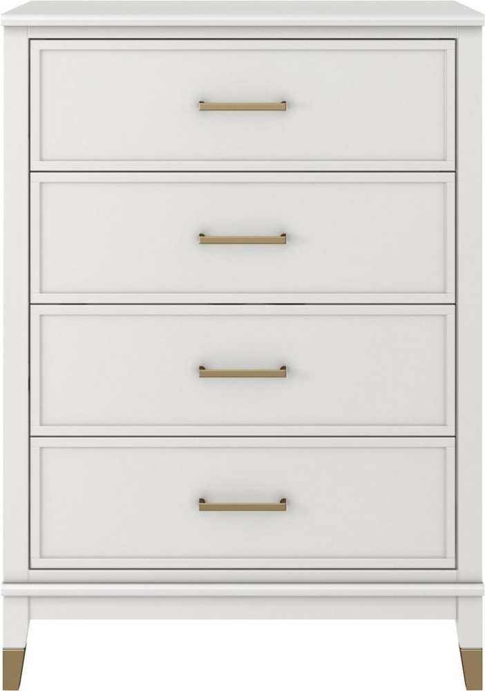 loft24 Kommode Westerleigh, Schubladenkommode mit 4 Schubladen, MDF, Griffe in goldfarben, 76 cm Bild 1