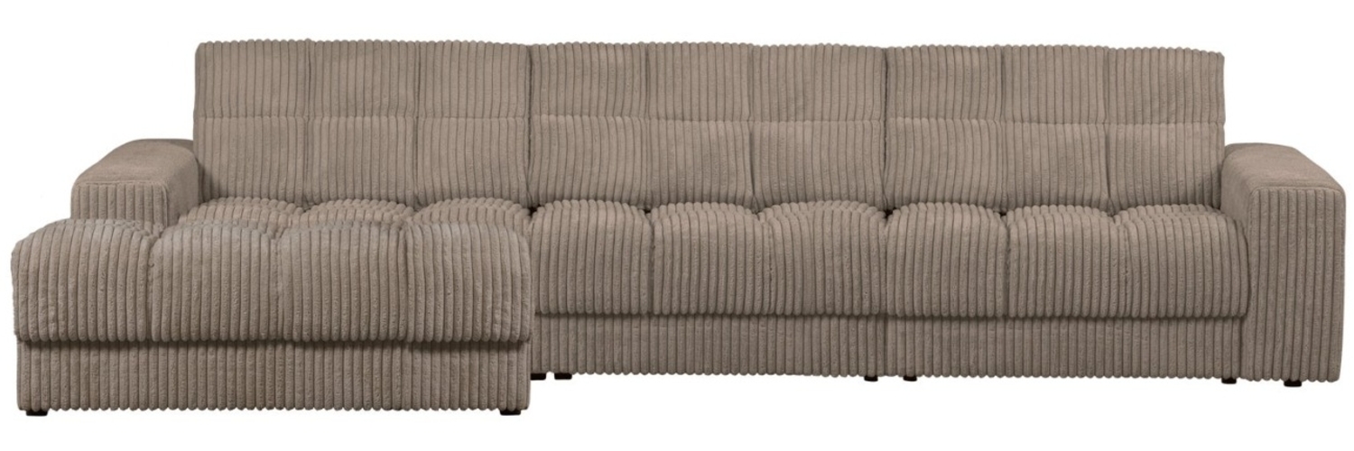 Chaiselongue Date mit Cordbezug Links, Mud Bild 1