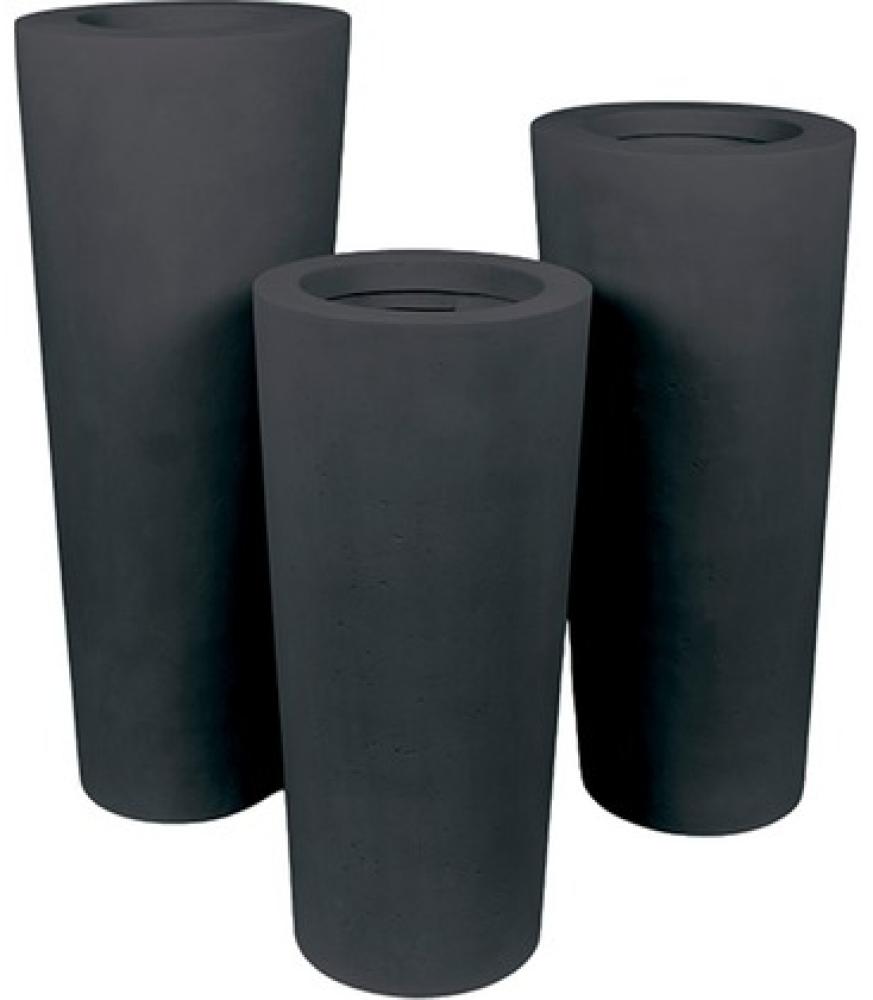 Polystone Conical Outdoor Bodenvase Ø 46 cm, Höhe 95 cm anthrazit Bild 1