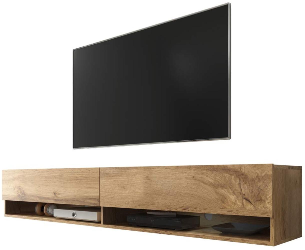 Selsey Wander – TV-Lowboard/TV-Schrank Wotan Eiche Holzoptik hängend 140cm Bild 1