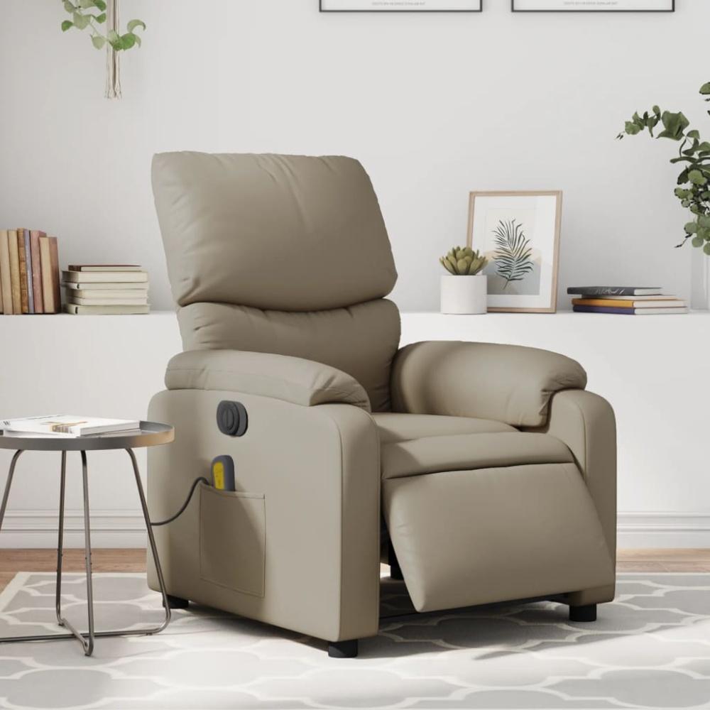 vidaXL Massagesessel Elektrisch Cappuccino-Braun Kunstleder 3204885 Bild 1