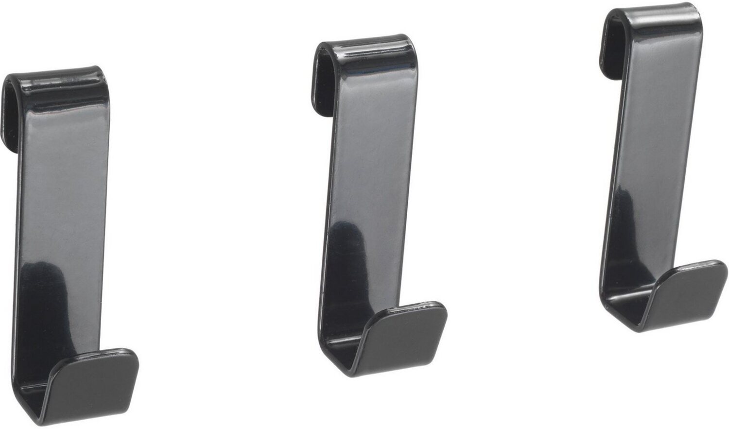 METALTEX 377011000 Mural Line 3-er Set Haken 1,5 x 2,5 x 5,5 cm schwarz / Aufbewahrungssystem Bild 1