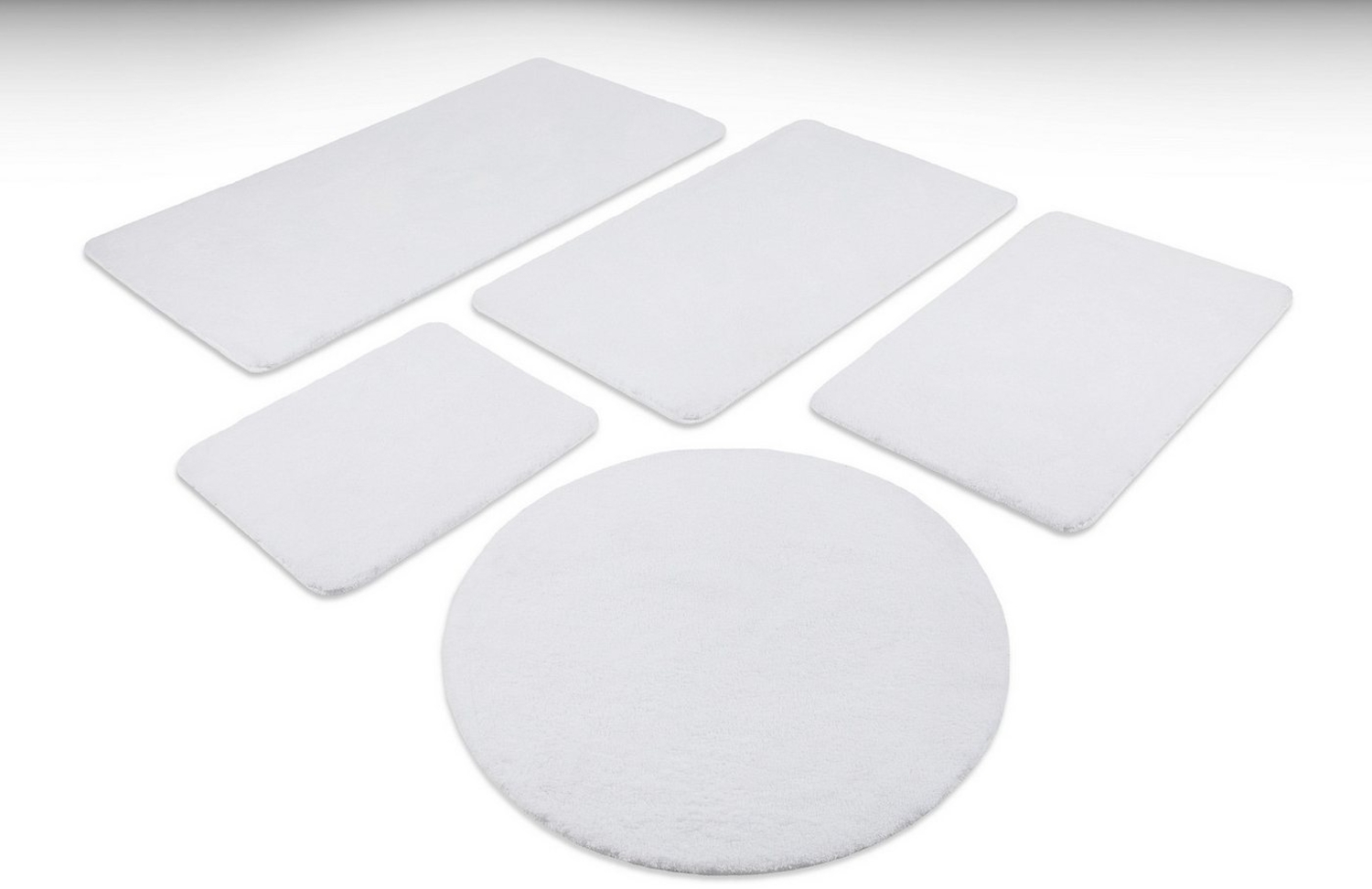 Wecon home Basics Badematte Joris, Höhe 20 mm, rutschhemmend beschichtet, strapazierfähig, Polyester, rechteckig, waschbar, viele Größen, Badezimmerteppich, uni Bild 1