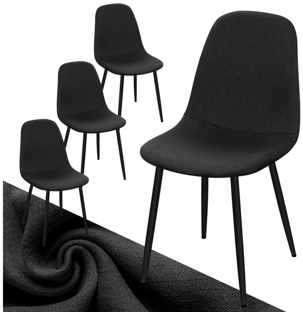 HOMELUX 4-Fußstuhl Esszimmerstühle 4er Set, Stühle Esszimmer Küchenstuhl mit Metallbeinen (Stuhl für Schlafzimmer, Wohnzimmer, 4 St), Polsterstuhl bis 110 kg Bild 1