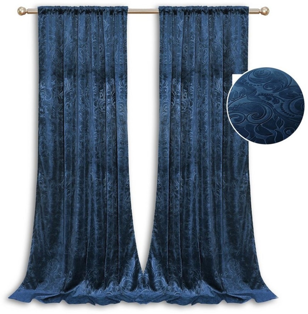 BTTO V&G Verdunkelungsvorhang Thermovorhänge 2 Stuck Samt,Mehrere Aufhängeoptionen Blickdicht (2 St), Multifunktionsband Bild 1