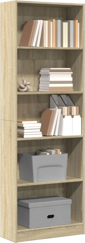 vidaXL Bücherregal Sonoma-Eiche 60x24x176 cm Holzwerkstoff 857823 Bild 1