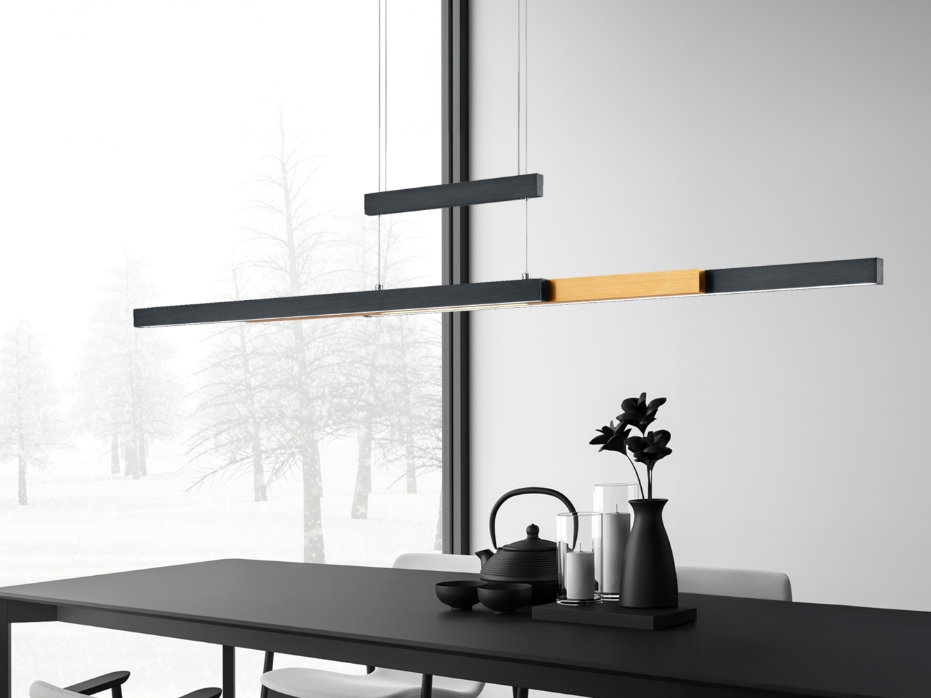 375310502 LED Pendelleuchte TRAJAN Deckenleuchte Touch Dimmer verstellbar 95-150 cm Bild 1