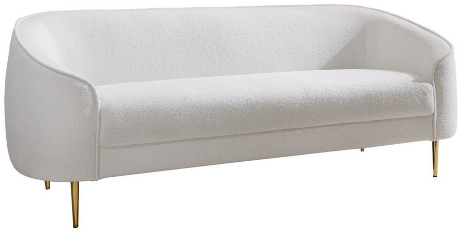 riess-ambiente Sofa DIVA 205cm weiß, Einzelartikel 1 Teile, Wohnzimmer · Bouclé · Metall · 3-Sitzer · Federkern · Retro Design Bild 1